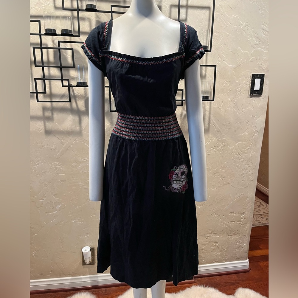 Vintage Lucky 13 Día de muertos Mexican style rockabilly dress
